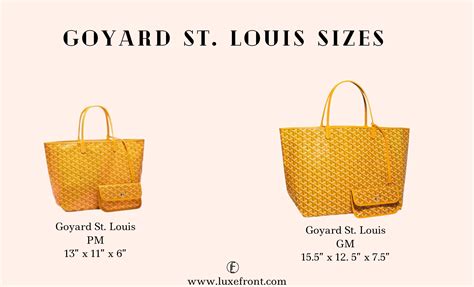 grey goyard st louis tote|goyard st louis size comparison.